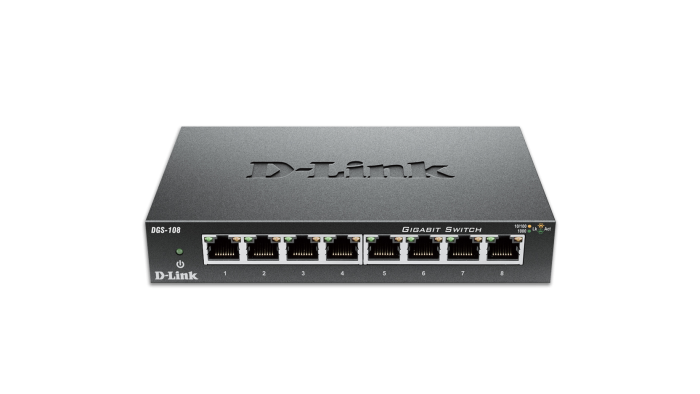 D-Link DGS-108 8-Port Gigabit Unmanaged Desktop Switch - eBuy UAE